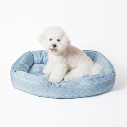 Square Cool Pet Nest Dog Bed, Blue Triangle / M